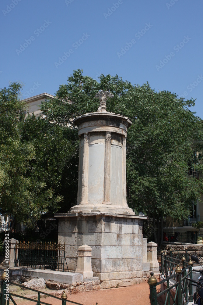 The Choragic Monument of Lysicrates near the Acropolis of Athens was erected by the choregos Lysicrates in Greece