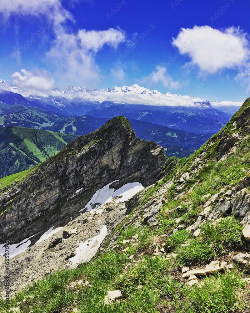 Le Mont Blanc depuis le Roc d'Enfer 