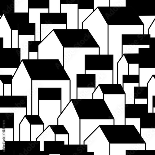 Unusual background with little town or village. Grable residential houses.