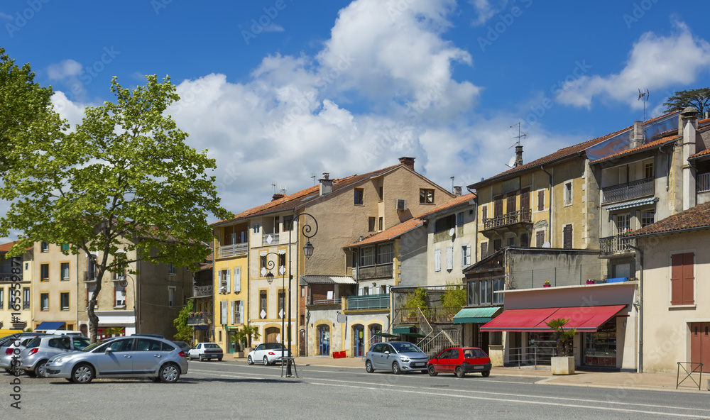 Streets of French town Salies-du-Salat