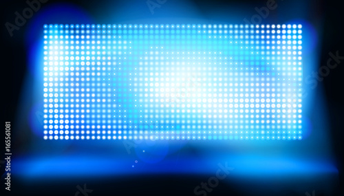 LED projection screen. Vector illustration.