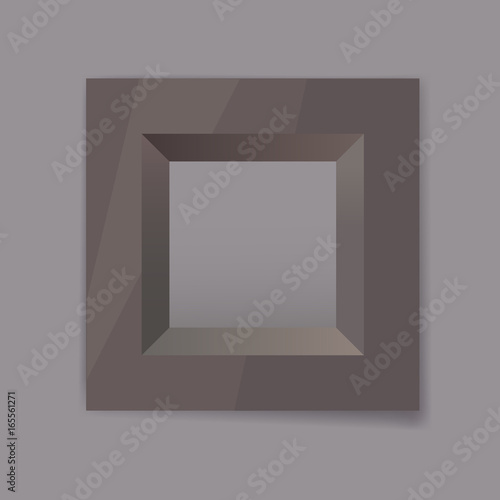 dark chrom metal frame blank for your text, photo or design eps10 isolated vector illustration