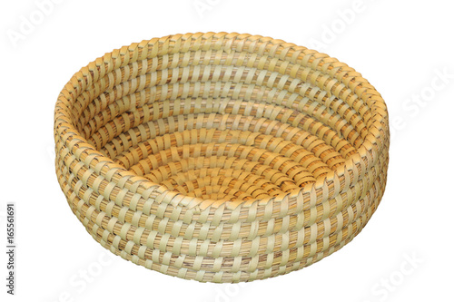 trellis round basket on white background