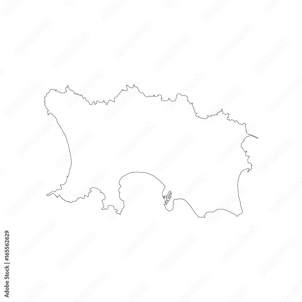 Jersey map outline