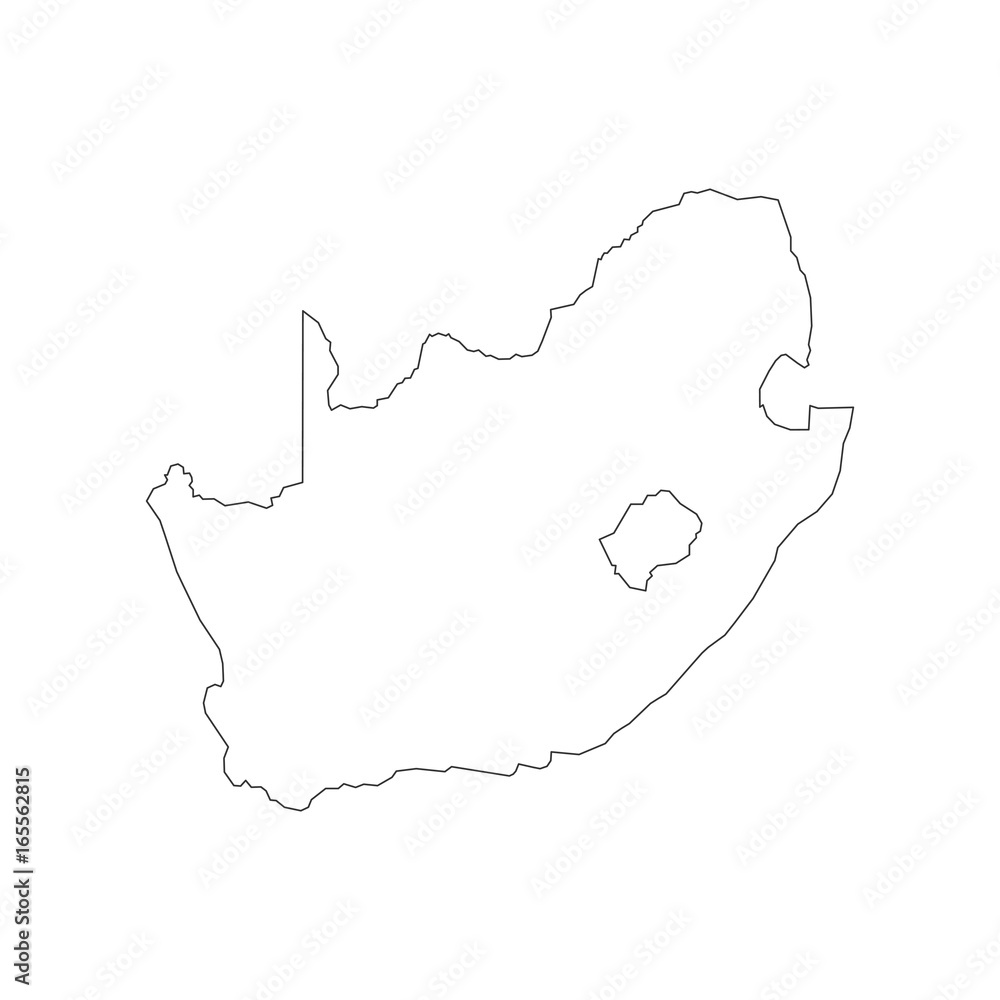 South Africa map outline Stock Vector | Adobe Stock