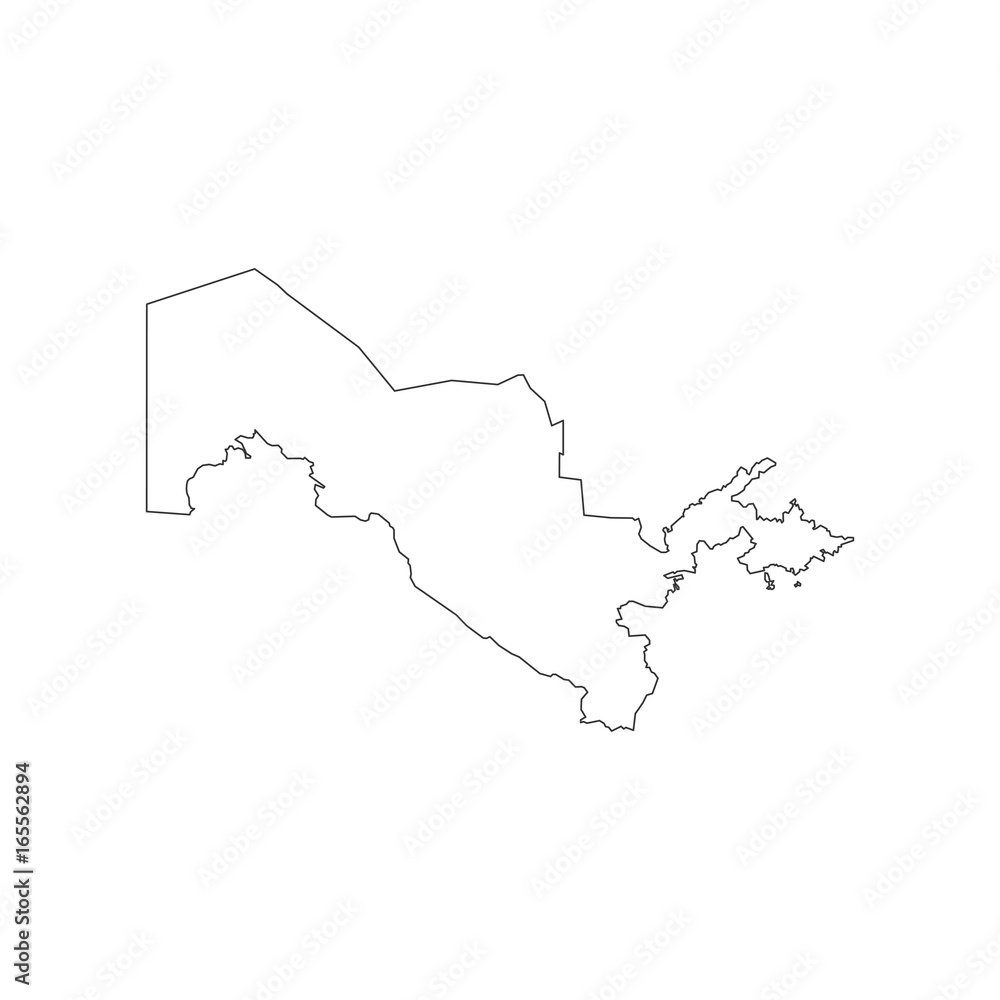 Uzbekistan map outline