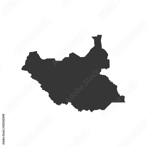 South Sudan map outline