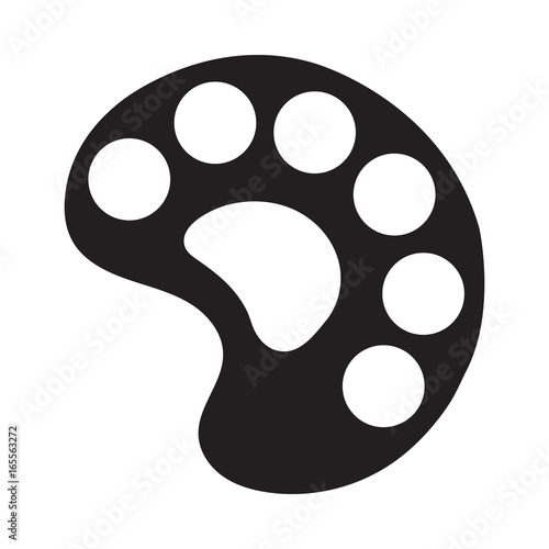 Paint pallette isolated icon vector illustration design
