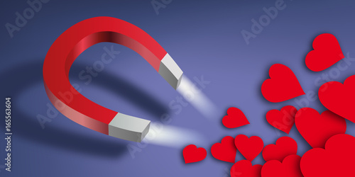 aimant - cœur - amour - célibataire - site de rencontre