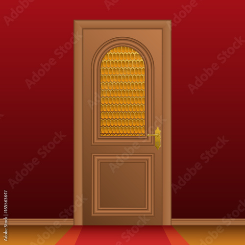Closed entrance door