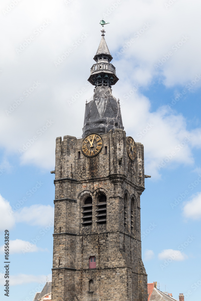 Le Beffroi de béthune, sa place, ses maisons et son architecture, Béthune, Pas de Calais, Hauts-de-France, France