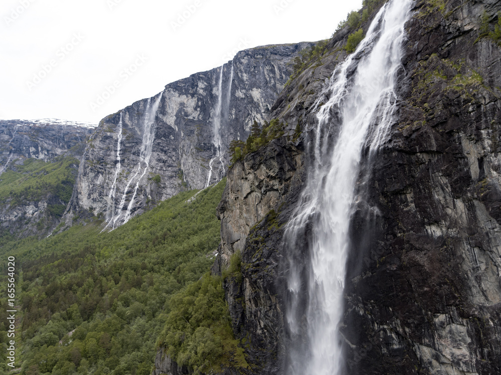 Waterfall in Romsdalen Waterfall in Romsdalen