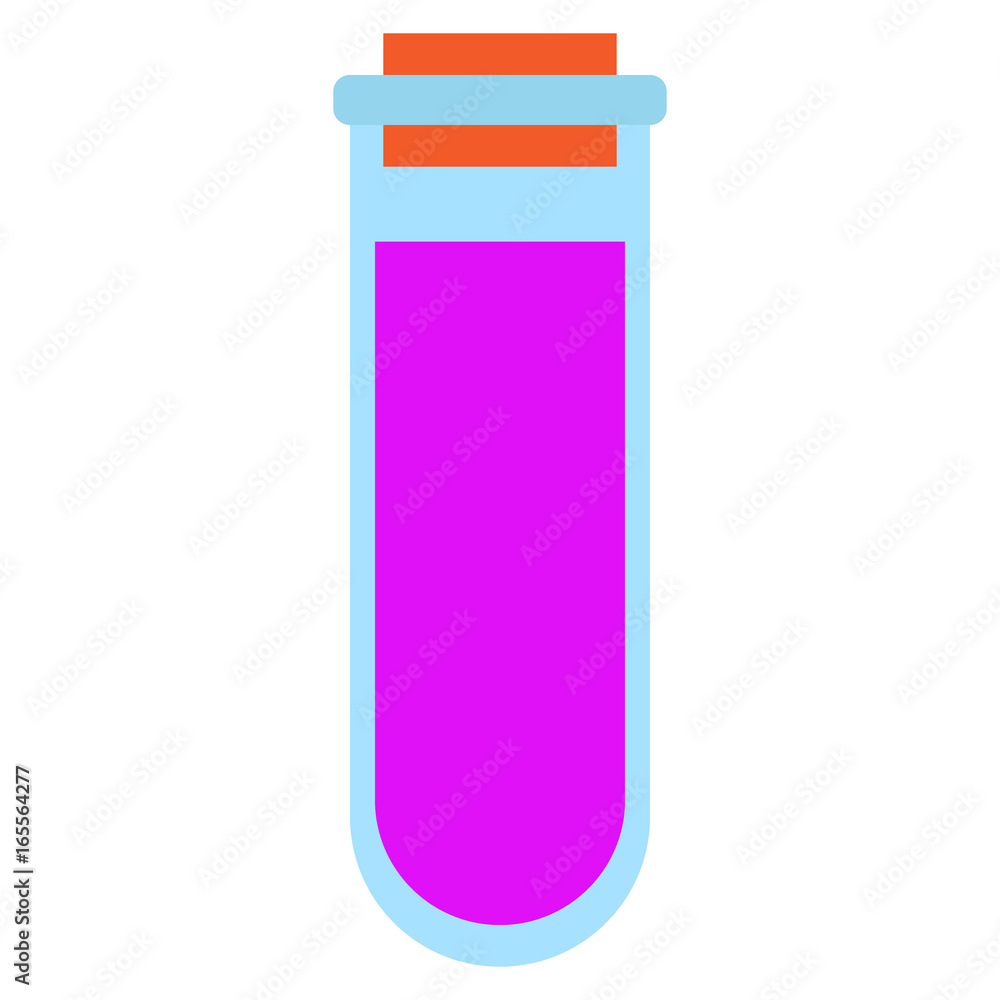 Test tube icon, vector illustration flat style design isolated on white. Colorful graphics Test tube icon, vector illustration flat style design isolated on white. Colorful graphics