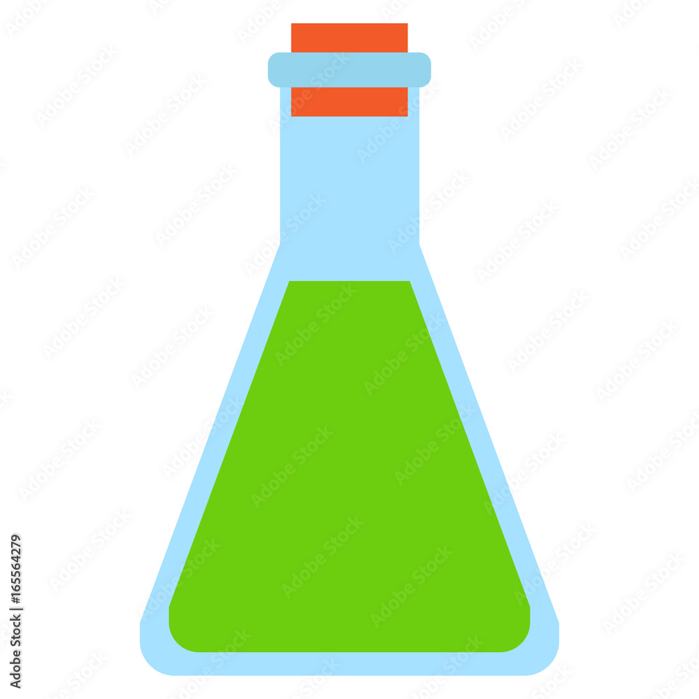 Laboratory glass icon, vector illustration flat style design isolated on white. Colorful graphics Laboratory glass icon, vector illustration flat style design isolated on white. Colorful graphics