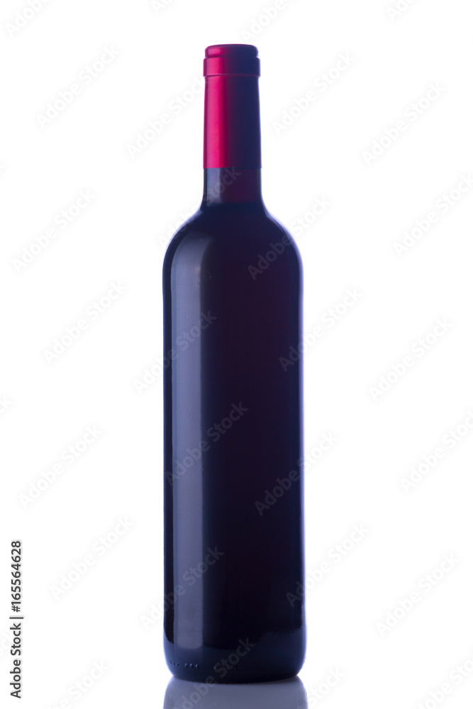 Bottle of red wine isolated on white background Bottle of red wine isolated on white background