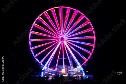 Blurred giant wheel, ferris at night