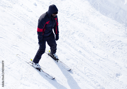 Skier skiing in winter