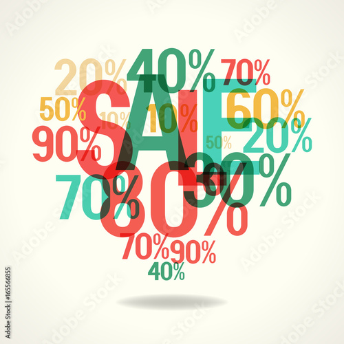 Sale poster with percent discount