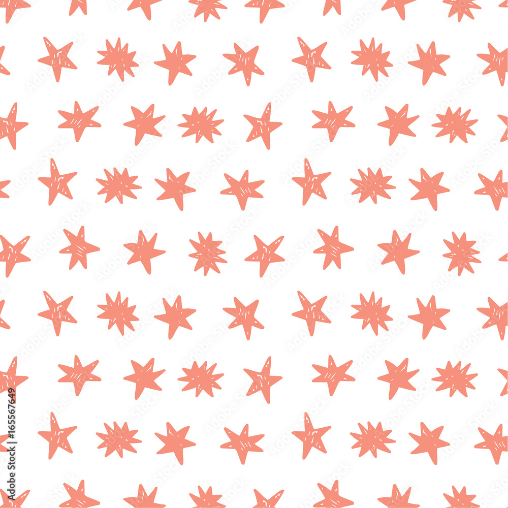 Vector seamless pattern with Christmas, Birthday party stars, isolated on white Vector seamless pattern with Christmas, Birthday party stars, isolated on white