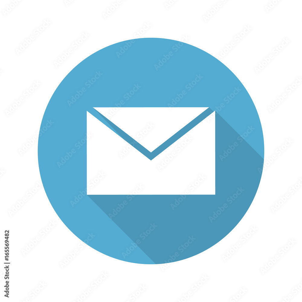 Letter flat design long shadow glyph icon Letter flat design long shadow glyph icon