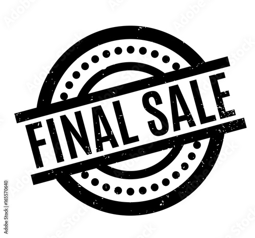 Final Sale rubber stamp. Grunge design with dust scratches. Effects can be easily removed for a clean, crisp look. Color is easily changed.