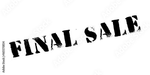 Final Sale rubber stamp. Grunge design with dust scratches. Effects can be easily removed for a clean, crisp look. Color is easily changed.