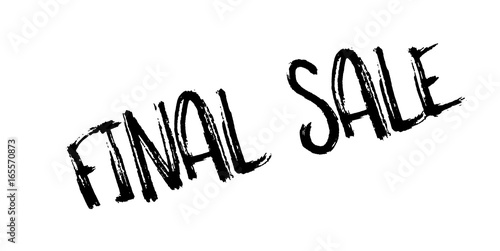 Final Sale rubber stamp. Grunge design with dust scratches. Effects can be easily removed for a clean, crisp look. Color is easily changed.