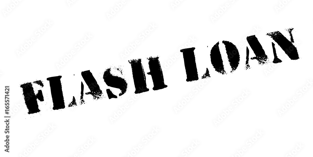 Flash Loan rubber stamp. Grunge design with dust scratches. Effects can be easily removed for a clean, crisp look. Color is easily changed.