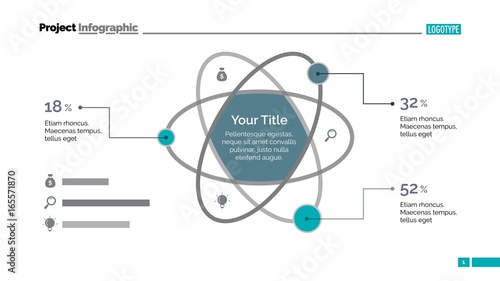 Atom Percentage Chart Slide Template
