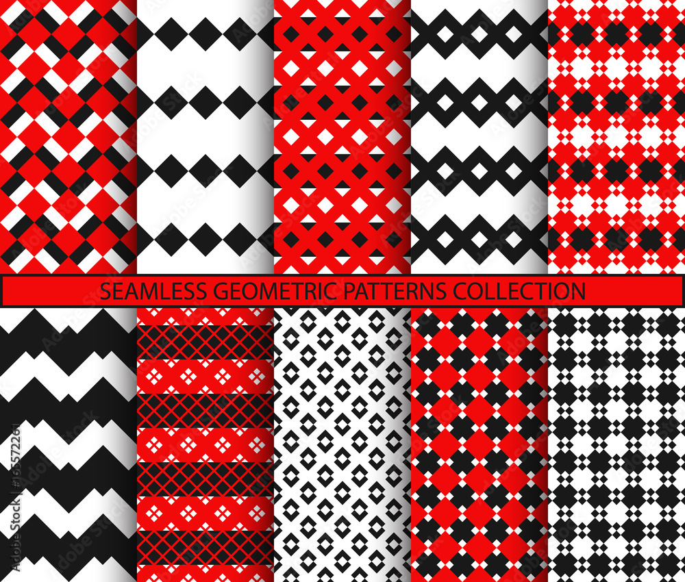 Seamless geometric patterns collection