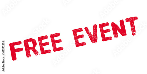 Free Event rubber stamp. Grunge design with dust scratches. Effects can be easily removed for a clean, crisp look. Color is easily changed.