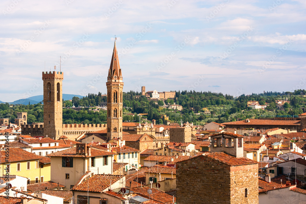 Fototapeta premium Aerial view of town Florence