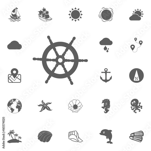 rudder icon vector