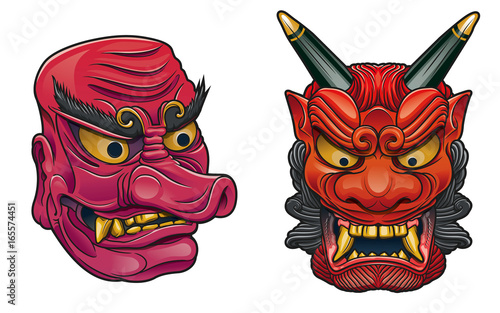 Japanese demons masks