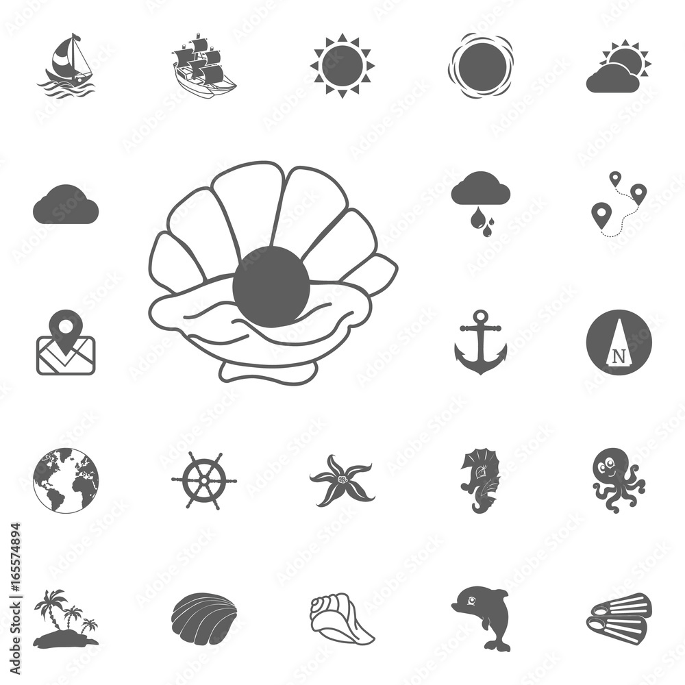 Pearl in a shell icon Pearl in a shell icon