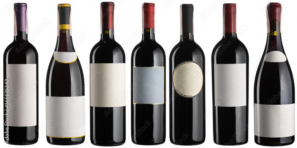 Red wine bottles set Red wine bottles set