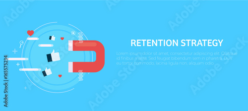 Retention strategy. Magnet attracts the likes