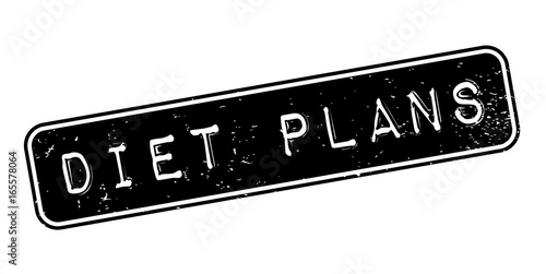 Diet Plans rubber stamp. Grunge design with dust scratches. Effects can be easily removed for a clean, crisp look. Color is easily changed.