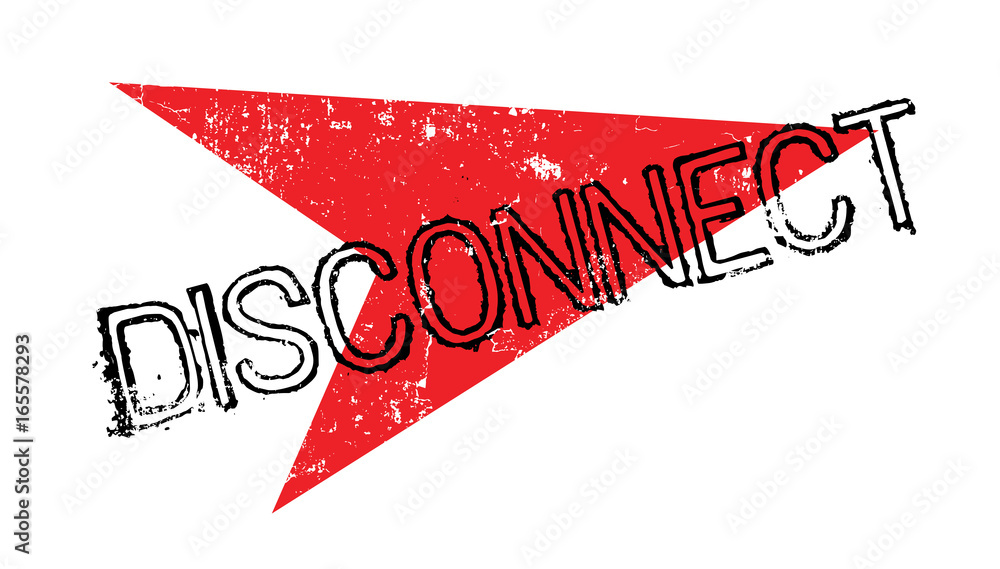Disconnect rubber stamp. Grunge design with dust scratches. Effects can be easily removed for a clean, crisp look. Color is easily changed. Disconnect rubber stamp. Grunge design with dust scratches. Effects can be easily removed for a clean, crisp look. Color is easily changed.