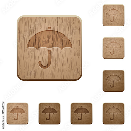Umbrella wooden buttons