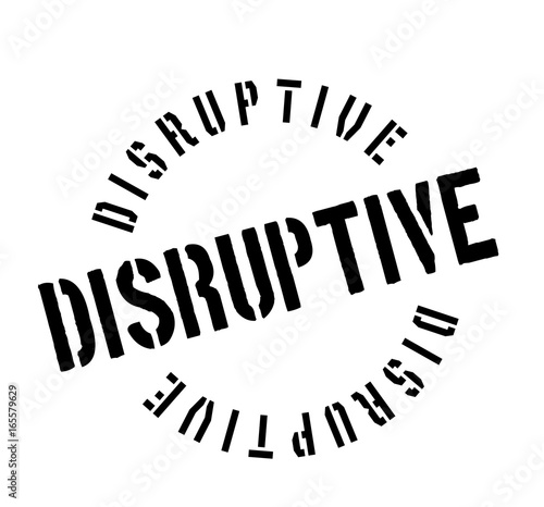 Disruptive rubber stamp. Grunge design with dust scratches. Effects can be easily removed for a clean, crisp look. Color is easily changed.