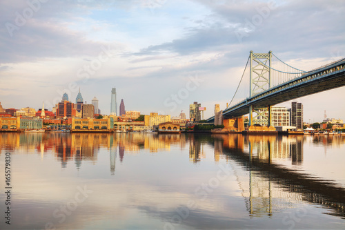 Billede på lærred Philadelphia cityscape at sunrise
