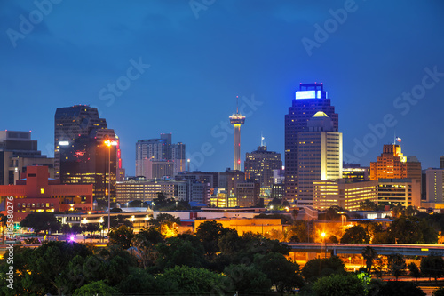 Obraz na płótnie San Antonio, TX cityscape w salonie
