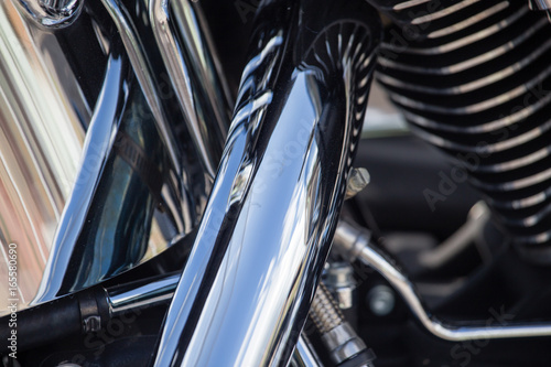 Details on a sport motobike