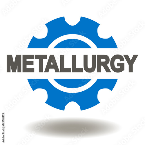 Metallurgy industry Vector Icon. Gear word metallurgy illustration.