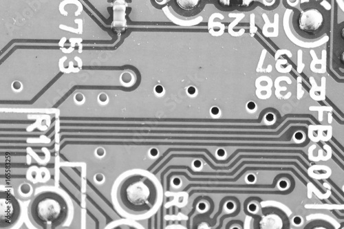  electronic boards and chips in macro photo