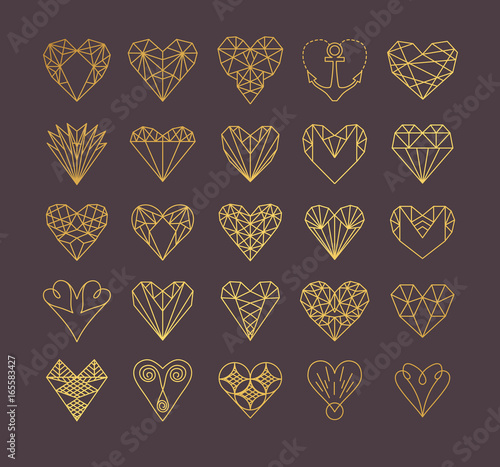 Line icons of heart