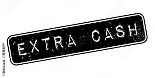 Extra Cash rubber stamp. Grunge design with dust scratches. Effects can be easily removed for a clean, crisp look. Color is easily changed.