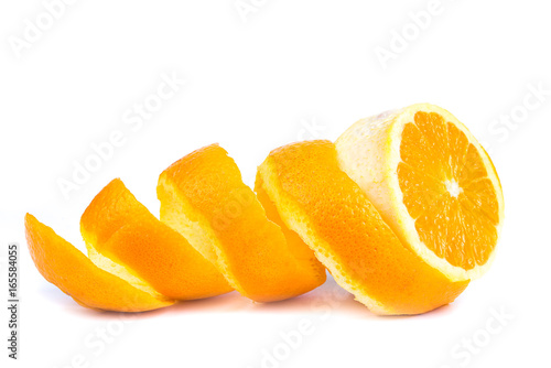 spiral shaped orange peel 
