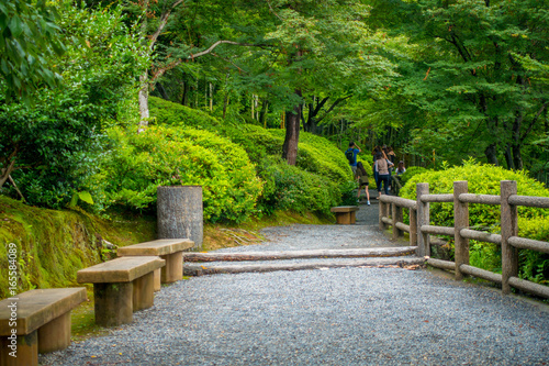 Zen Garden of Tenryu-ji, Heavenly Dragon Temple. In Kyoto, Japan photo